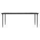 Луксозен градински комплект от 7 части с възглавници - черен полиратан и стъклен плот