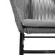 Луксозен градински комплект от 5 части с възглавници - сив полиратан и закалено стъкло