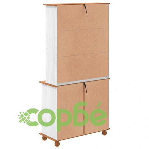 Шкаф ASKIM Бял 91x40x183 см от Масивна Борова Дървесина ➤ топ цена ➤ sorbe.bg