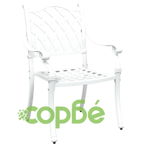 5 Части Градински Комплект за Хранене от Бял Чугунен Алуминий ➤ топ цена ➤ sorbe.bg
