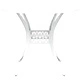 Комплект за хранене в градината 7 части от лят алуминий бяло 90x90x75 см