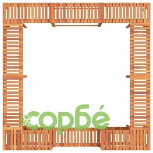 Ограждение за джакузи от акациево дърво 250x250 см кафяво ➤ топ цена ➤ sorbe.bg