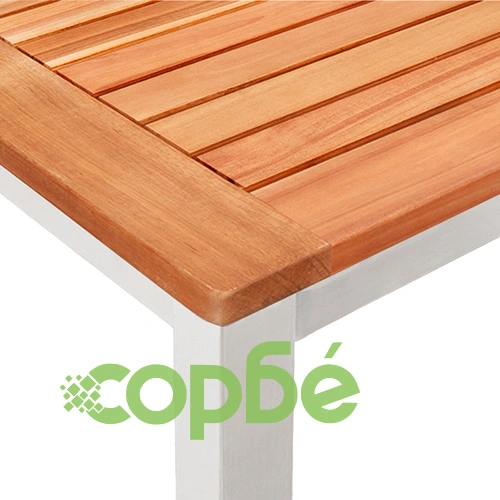 3-Часов Комплект за Хранене от Масивна Акациева Дървина с Маса 90x90x74.5 см ➤ топ цена ➤ sorbe.bg