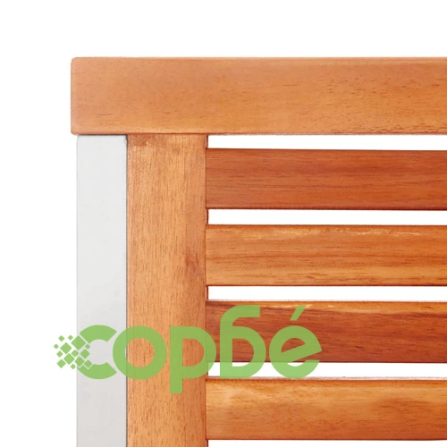 3-Часов Комплект за Хранене от Масивна Акациева Дървина с Маса 90x90x74.5 см ➤ топ цена ➤ sorbe.bg