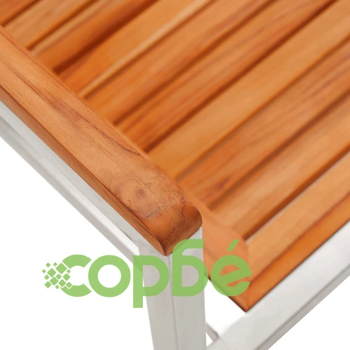 3-Часов Комплект за Хранене от Масивна Акациева Дървина с Маса 90x90x74.5 см ➤ топ цена ➤ sorbe.bg