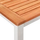 Комплект за хранене от 5 части с масивно акациево дърво - Маса 150x90x75 см и 4 стола за градина и тераса