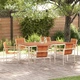 7-Piece Garden Dining Set от Масивна Акациева Дървесина - Трапезна Маса 180x90x75 см с 6 Стола