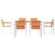 7-Piece Garden Dining Set от Масивна Акациева Дървесина - Трапезна Маса 180x90x75 см с 6 Стола
