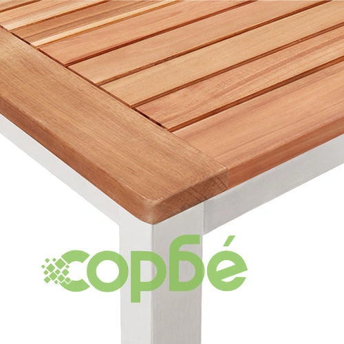 Градински комплект от 5 части с маса 150x90x75 см от масивно акациево дърво ➤ топ цена ➤ sorbe.bg