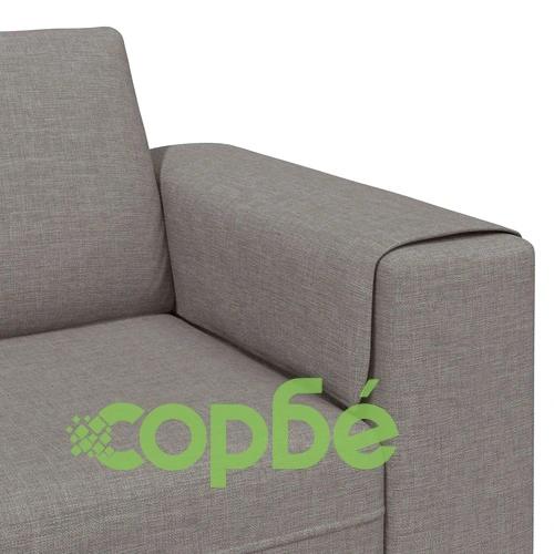 Комплект U-образен диван с 3 части от текстил в цвят Таупе, 208 см ➤ топ цена ➤ sorbe.bg