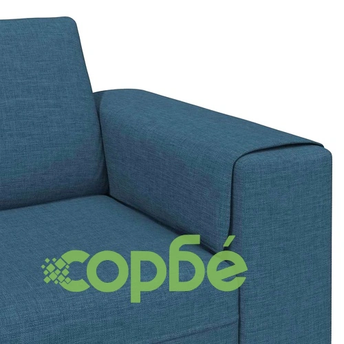 Модерен U-образен диван комплект 3 части, Син текстил, 250x188x76 см ➤ топ цена ➤ sorbe.bg