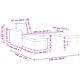 Кадифен U-образен диван с 4 места, 208 см, светлосив с възглавници