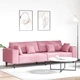 Диван Розово 250 x 77 x 76 см Кадифе, 4-местен