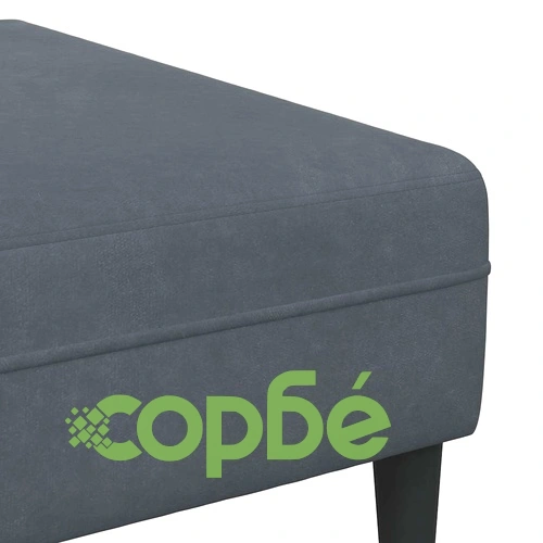 4-местен U-образен диван от кадифе 250x188x76 см тъмносив ➤ топ цена ➤ sorbe.bg