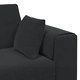 4-местен U-образен диван от кадифе 250x188x76 см, черен цвят