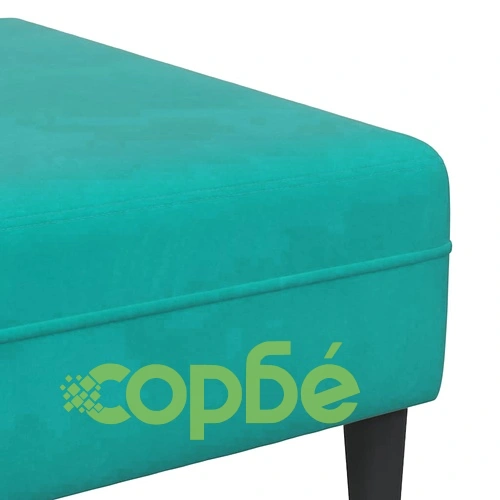 U-образен 4-местен диван от кадифе 250x188x76 см тюркоаз ➤ топ цена ➤ sorbe.bg