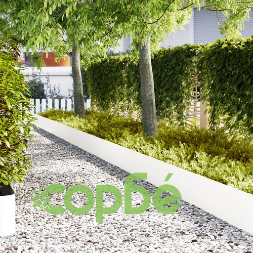 Ограничители за морава 50 бр. Бели 100x0.5x30 см Пластмасови разделители за градина ➤ топ цена ➤ sorbe.bg