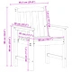 Комплект градински столове за хранене 4 бр, бели, 65.5x55.5x88 см, HDPE пластмаса