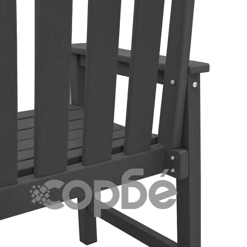 Градински столове за хранене 4 бр Черни 65,5x55,5x88 см от HDPE полиетилен ➤ топ цена ➤ sorbe.bg