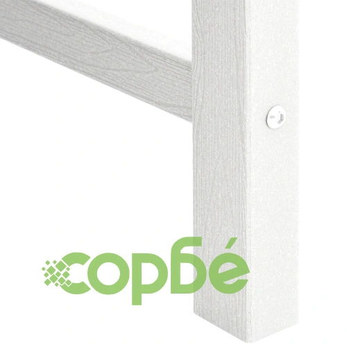 Градински трапезни столове 6 бр, бели, 65.5x55.5x88 см, изработени от HDPE ➤ топ цена ➤ sorbe.bg