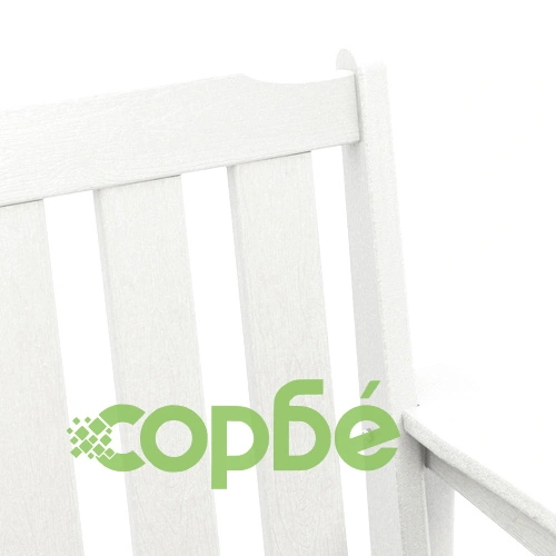 Градински трапезни столове 6 бр, бели, 65.5x55.5x88 см, изработени от HDPE ➤ топ цена ➤ sorbe.bg