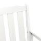 Градински трапезни столове 6 бр, бели, 65.5x55.5x88 см, изработени от HDPE