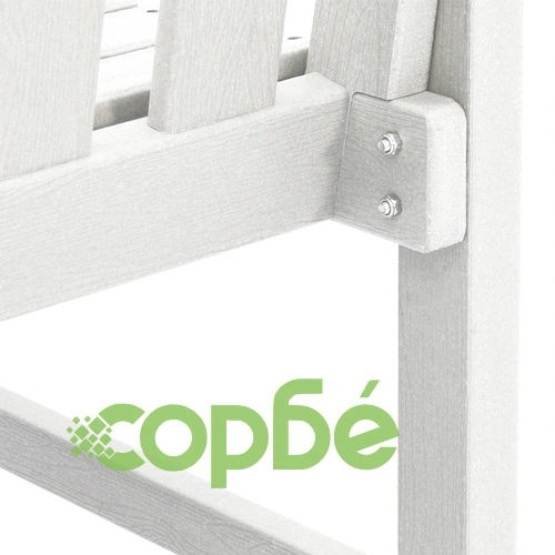 Градински трапезни столове 6 бр, бели, 65.5x55.5x88 см, изработени от HDPE ➤ топ цена ➤ sorbe.bg