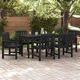 Комплект 6 градински стола от HDPE, черни, 65,5x55,5x88 см, издръжливи и модерни