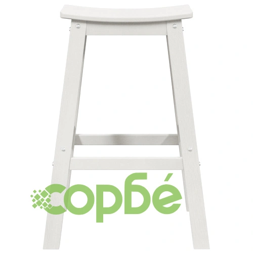 Комплект бар столове от HDPE - 6 броя, бели, височина 70 см ➤ топ цена ➤ sorbe.bg