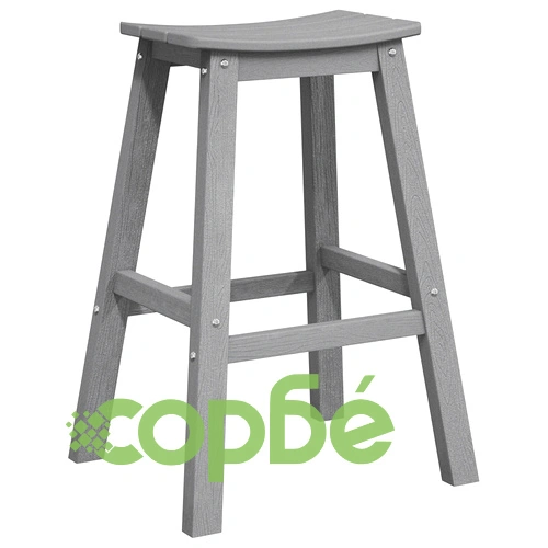 Комплект бар столове от HDPE - 6 броя, Светлосив, Височина 76 см ➤ топ цена ➤ sorbe.bg