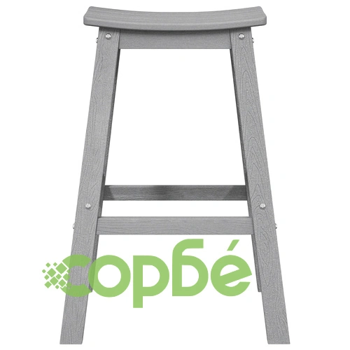 Комплект бар столове от HDPE - 6 броя, Светлосив, Височина 76 см ➤ топ цена ➤ sorbe.bg