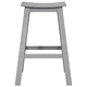 Комплект бар столове от HDPE - 6 броя, Светлосив, Височина 76 см