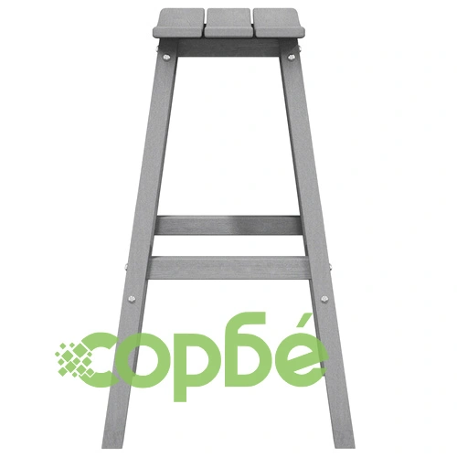 Комплект бар столове от HDPE - 6 броя, Светлосив, Височина 76 см ➤ топ цена ➤ sorbe.bg