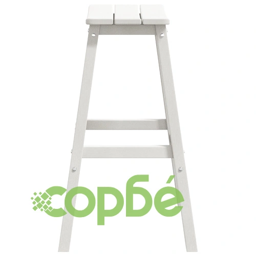 Комплект от 9 бр. Бар столове от HDPE материал в бял цвят за външна употреба ➤ топ цена ➤ sorbe.bg