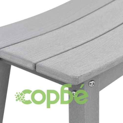 Комплект бар столове от HDPE - 9 броя, Светлосив цвят, Правоъгълна форма ➤ топ цена ➤ sorbe.bg