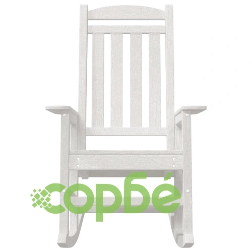 Люлеещи се градински столове 2 броя бели 70x92x108 см HDPE ➤ топ цена ➤ sorbe.bg