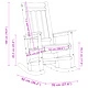 Комплект Люлеещи се Градински Столове 2 броя, Светлосиво, 70x92x107.5 см, HDPE