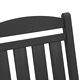 3 Части Градински Комплект с Люлеещи Столове от Черен HDPE