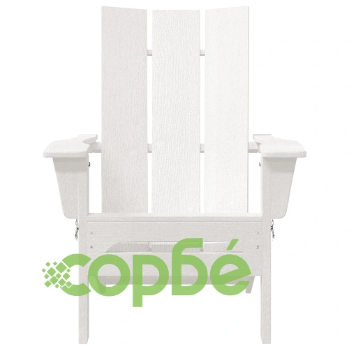 Сгъваеми столове Adirondack 2 бр Бели 74.5x80.5x90 см HDPE ➤ топ цена ➤ sorbe.bg