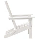 Сгъваеми столове Adirondack 2 бр Бели 74.5x80.5x90 см HDPE