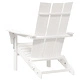 Сгъваеми столове Adirondack 2 бр Бели 74.5x80.5x90 см HDPE