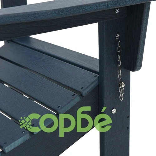 Сгъваеми градински столове Adirondack 2 броя тъмносини 74.5x80.5x90 см HDPE ➤ топ цена ➤ sorbe.bg