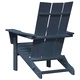 Сгъваеми градински столове Adirondack 2 броя тъмносини 74.5x80.5x90 см HDPE