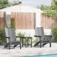 Комплект от 2 сгъваеми стола Adirondack, светлосив, 74.5x80.5x90 см, HDPE