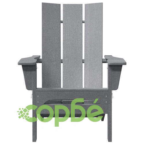 Комплект от 2 сгъваеми стола Adirondack, светлосив, 74.5x80.5x90 см, HDPE ➤ топ цена ➤ sorbe.bg