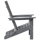 Комплект от 2 сгъваеми стола Adirondack, светлосив, 74.5x80.5x90 см, HDPE