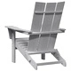Комплект от 2 сгъваеми стола Adirondack, светлосив, 74.5x80.5x90 см, HDPE
