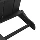 3-частов градински комплект от черен HDPE - 2 сгъваеми Adirondack стола (74.5x80.5x90 см) и странична маса (38x38x45 см)