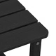 3-частов градински комплект от черен HDPE - 2 сгъваеми Adirondack стола (74.5x80.5x90 см) и странична маса (38x38x45 см)
