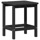 3-частов градински комплект от черен HDPE - 2 сгъваеми Adirondack стола (74.5x80.5x90 см) и странична маса (38x38x45 см)
